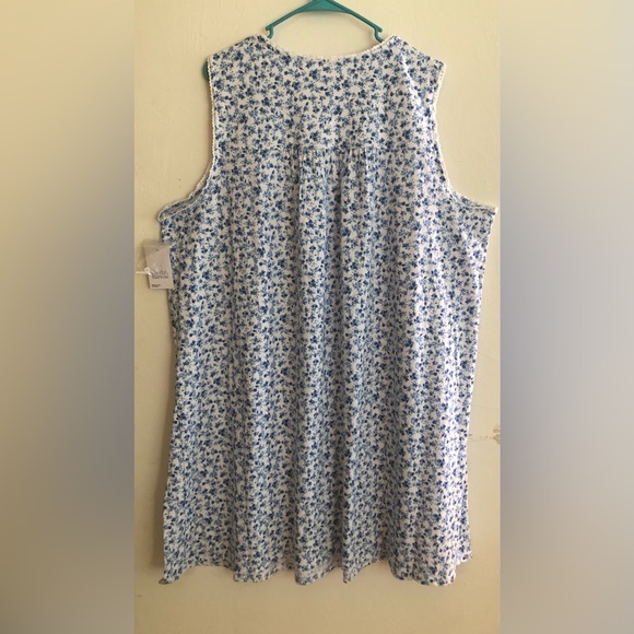 CROFT & BARROW Womens Nightgown Plus Size 3X Floral Sleeveless Pintuck Front New - Picture 7 of 10